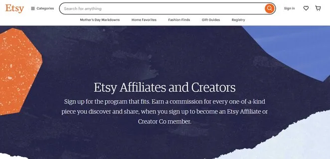 Etsy affiliate program